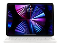 Apple Magic Keyboard - Tastatur og folioveske - med styrepute - bakbelysning - Apple Smart connector - Svensk - hvit - for Apple 10.9-inch iPad Air (4th generation, 5th generation); 11-inch iPad Air M2 Wi-Fi, M2 Wi-Fi + Cellular, M3 Wi-Fi, M3 Wi-Fi + Cellular; 11-inch iPad Pro (1st generation, 2nd generation, 3rd generation, 4th generation) MJQJ3S/A