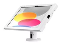 Compulocks iPad 10.9" 10th Gen Swell Enclosure Tilting Stand 4" - Monteringssett (hus, stativ) - vippe og svinge - for nettbrett - hvit - skjermstørrelse: 10.9" - skrivebordsmonterbar - for Apple 10.9-inch iPad Wi-Fi, Wi-Fi + Cellular TCDP04W209SWLW