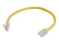 C2G Cat5e Non-Booted Unshielded (UTP) Network Patch Cable - Koblingskabel - RJ-45 (hann) til RJ-45 (hann) - 0.5 m - UTP - CAT 5e - flertrådet, uniboot - gul 83100