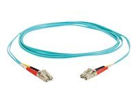 C2G LC-LC 10Gb 50/125 OM3 Duplex Multimode PVC Fiber Optic Cable (LSZH) - Nettverkskabel - LC multimodus (hann) til LC multimodus (hann) - 7 m - fiberoptisk - dupleks - 50 / 125 mikroner - OM3 - halogenfri - akvamarin 85553