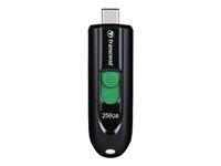 Transcend JetFlash 790C - USB-flashstasjon - 256 GB - USB-C 3.2 Gen 1 - svart TS256GJF790C