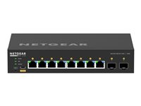 NETGEAR AV Line M4250-8G2XF-PoE+ - Switch - L3 - Styrt - 8 x 10/100/1000 (8 PoE+) + 2 x 10 Gigabit SFP+ - side til side-luftflyt - rackmonterbar - PoE+ (220 W) GSM4210PX-100EUS