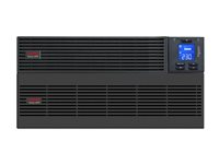 APC Easy UPS SRV SRV10KRILRK - UPS (kan monteres i rack) - AC 220-240 V - 10000 watt - 10000 VA - enkeltfase - RS-232, USB - utgangskontakter: 1 - 2U - med Rail Kit, External Battery Pack SRV10KRILRK