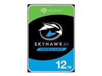 Seagate SkyHawk AI ST12000VE001 - Harddisk - 12 TB - intern - 3.5" - SATA 6Gb/s - buffer: 256 MB - med 3-års Seagate Rescue Data Recovery ST12000VE001