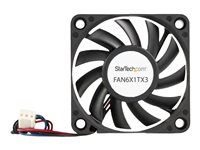 StarTech.com 60x10mm Replacement Ball Bearing Computer Case Fan w/ TX3 Connector - 3 pin case Fan - TX3 Fan - 60mm Fan (FAN6X1TX3) - Systemviftesett - 60 mm FAN6X1TX3