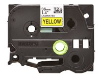 Brother TZe-661 - Standardklebemiddel - svart på gult - Rull (3,6 cm x 8 m) 1 kassett(er) laminert teip - for P-Touch PT-3600, 530, 550, 9200, 9400, 9500, 9600, 9700, 9800, D800, E800, P900, P950 TZE661