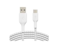 Belkin BoostCharge - USB-kabel - 24 pin USB-C (hann) til USB (hann) - 1 m - hvit CAB002BT1MWH