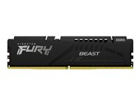 Kingston FURY Beast - DDR5 - sett - 128 GB: 4 x 32 GB - DIMM 288-pin - 5600 MHz / PC5-44800 - CL40 - 1.25 V - ikke-bufret - on-die ECC - svart KF556C40BBK4-128