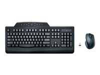 Kensington Pro Fit Wireless Desktop Set - Tastatur- og mussett - trådløs - 2.4 GHz - Storbritannia - svart K72338UKA