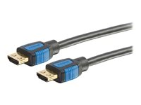 C2G 6ft HDMI Cable with Gripping Connectors - High Speed 4K HDMI Cable - 4K 60Hz - M/M - HDMI-kabel med Ethernet - HDMI hann til HDMI hann - 1.83 m - dobbeltisolert - svart - 4K-støtte 29677