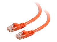 C2G Cat5e Booted Unshielded (UTP) Network Patch Cable - Koblingskabel - RJ-45 (hann) til RJ-45 (hann) - 5 m - UTP - CAT 5e - formstøpt, uten hindringer, flertrådet - oransje 83607