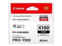 Canon PFI-4100 MBK - 80 ml - matt svart - original - hengeboks - blekkbeholder - for imagePROGRAF PRO-1100 6776C001