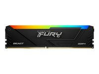 Kingston FURY Beast RGB - DDR4 - modul - 16 GB - DIMM 288-pin - 2666 MHz / PC4-21328 - CL16 - 1.2 V - ikke-bufret - ikke-ECC - svart KF426C16BB12A/16