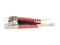 C2G LC-ST 10Gb 50/125 OM3 Duplex Multimode PVC Fiber Optic Cable (LSZH) - Nettverkskabel - ST flermodus (hann) til LC multimodus (hann) - 2 m - 2 m - fiberoptisk - dupleks - 50 / 125 mikroner - OM3 - halogenfri - akvamarin 85541