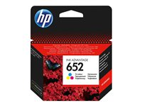 HP 652 - 5 ml - farge (cyan, magenta, gul) - original - Ink Advantage - blekkpatron - for Deskjet 1110, 2130, 3630; ENVY 4520; Officejet 3830, 4650 F6V24AE#BHL