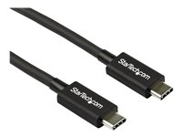 StarTech.com 2.6ft (80cm) Thunderbolt 3 Cable, 40Gbps, 100W PD, 4K/5K Video, Thunderbolt-Certified, Compatible w/ TB4/USB 3.2/DisplayPort - Thunderbolt-kabel - 24 pin USB-C (hann) til 24 pin USB-C (hann) - Thunderbolt 3 / USB / DisplayPort - 80 cm - 4K-støtte, 5K-støtte - svart - for P/N: PEXUSB321C TBLT34MM80CM