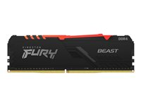 Kingston FURY Beast RGB - DDR4 - modul - 16 GB - DIMM 288-pin - 3200 MHz / PC4-25600 - CL16 - 1.35 V - ikke-bufret - ikke-ECC - svart KF432C16BBA/16