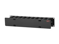 APC Horizontal Cable Manager Single-Sided with Cover - Rack-kabelføringssett - svart - 2U - 19" - for Smart-UPS X 3000VA Short Depth Tower/Rack LCD AR8600A