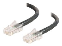 C2G Cat5e Non-Booted Unshielded (UTP) Network Patch Cable - Koblingskabel - RJ-45 (hann) til RJ-45 (hann) - 50 cm - UTP - CAT 5e - flertrådet, uniboot - svart 83040