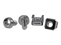 StarTech.com M6 Screws and Cage Nuts - 50 Pack - M6 Mounting Screws and Cage Nuts for Server Rack and Cabinet - Silver (CABSCREWM62B) - Skruer og muttere til rack - for P/N: RACK-21U-20-WALL-OA, RACK-24U-20-WALL-OA, RK12OD2, SHELF-2U-20-CENTER-V CABSCREWM6