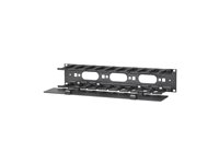 APC Horizontal Cable Manager Single-Sided with Cover - Rack-kabelføringssett - svart - 2U - 19" - TAA-samsvar - for Smart-UPS X 3000VA Short Depth Tower/Rack LCD AR8600A