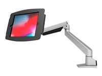 Compulocks iPad Mini 8.3" Space Enclosure Articulating Arm Mount - Monteringssett (leddarm, hus) - for nettbrett - låsbar - høyverdig aluminium - svart, sølv - skjermstørrelse: 8.3" - skrivebordsmonterbar, konsolltopp-monterbar - for Apple iPad mini (6. generasjon) 660REACH830IPMSB