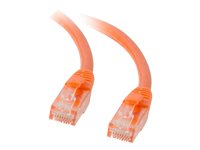 C2G Cat5e Booted Unshielded (UTP) Network Patch Cable - Koblingskabel - RJ-45 (hann) til RJ-45 (hann) - 10 m - UTP - CAT 5e - formstøpt, uten hindringer, flertrådet - oransje 83609