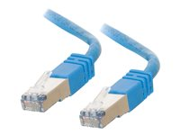 C2G Cat5e Booted Shielded (STP) Network Patch Cable - Koblingskabel - RJ-45 (hann) til RJ-45 (hann) - 15 m - STP - CAT 5e - formstøpt - blå 83776