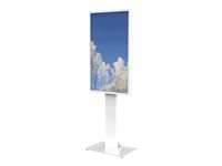 HI-ND Floorstand Glass with Casing 55" - Stativ - for digitalsignerings-LCD-panel - metall, glass - hvit, RAL 9003 - skjermstørrelse: 55" - monteringsgrensesnitt: 200 x 200 mm - plassering på gulv - for Samsung QB55, QH55, QM55 FS5512-5001-01