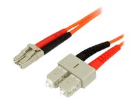 StarTech.com 3m Fiber Optic Cable - Multimode Duplex 62.5/125 - LSZH - LC/SC - OM1 - LC to SC Fiber Patch Cable (FIBLCSC3) - Nettverkskabel - LC multimodus (hann) til SC flermodus (hann) - 3 m - fiberoptisk - dupleks - 62,5 / 125 mikroner - for P/N: US100A20FXSC, US100A20SFP, US1GA30SFP, US1GA30SXSC, US1GC30SFP FIBLCSC3