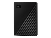 WD My Passport WDBPKJ0050BBK - Harddisk - kryptert - 5 TB - ekstern (bærbar) - USB 3.2 Gen 1 - 5400 rpm - 256-bit AES - svart WDBPKJ0050BBK-WESN