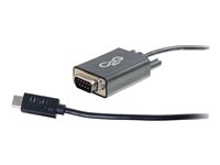 C2G USB 2.0 USB C to DB9 Serial RS232 Adapter Cable Black - USB / seriell-kabel - DB-9 (hann) til 24 pin USB-C (hann) - reversibel C-kontakt - svart 88842