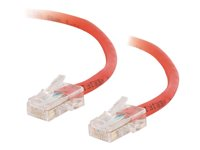 C2G Cat5e Non-Booted Unshielded (UTP) Network Crossover Patch Cable - Krysskabel - RJ-45 (hann) til RJ-45 (hann) - 3 m - UTP - CAT 5e - flertrådet, uniboot - rød 83335