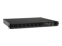 Eaton 2.5kW Single-Phase 208/230V Switched PDU - LX Platform, 8 C13 Outlets, C14 Input 2m Cord, 1U Rack-Mount, TAA - Horizontal rackmount - strømfordelerenhet (kan monteres i rack) - 15 A - AC 208/230/240 V - 2.9 kW - Ethernet 10/100 - inngang: IEC 60320 C14 - utgangskontakter: 8 (power IEC 60320 C13) - 1U PDUMH15HVNET