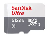 SanDisk Ultra - Flashminnekort (microSDXC til SD-adapter inkludert) - 512 GB - Class 10 - microSDXC UHS-I SDSQUNR-512G-GN6TA