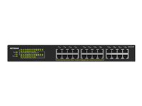 NETGEAR GS324P - Switch - ikke-styrt - 16 x 10/100/1000 (PoE+) + 8 x 10/100/1000 - stasjonær, rackmonterbar - PoE+ (190 W) GS324P-100EUS