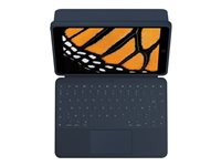 Logitech Rugged Combo 3 Touch for Education - Tastatur og folioveske - med styrepute - Apple Smart connector - AZERTY - Fransk - klassisk blå - akademisk - for Apple 10.2-inch iPad (7. generasjon, 8. generasjon, 9. generasjon) 920-010362