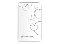 Transcend StoreJet 25A3 - Harddisk - 1 TB - ekstern (bærbar) - 2.5" - USB 3.0 - hvit TS1TSJ25A3W