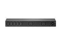 APC Basic Rack PDU AP6120A - Strømfordelerenhet (kan monteres i rack) - AC 100-240 V - inngang: IEC 60320 C20 - utgangskontakter: 9 (power IEC 60320 C13, IEC 60320 C19) - for P/N: SMTL1000RMI2UC, SMX1000C, SMX1500RM2UC, SMX1500RM2UCNC, SMX750C, SMX750CNC AP6120A