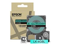 Epson LabelWorks LK-4GBL - Svart på perlegrønn - Rull (1,2 cm x 9 m) 1 kassett(er) hengeboks - tapepatron - for LabelWorks LW-C410, LW-C610 C53S672102