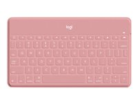 Logitech Keys-To-Go - Tastatur - Bluetooth - QWERTY - Pan Nordic - rødmerosa - for Apple iPad/iPhone/TV 920-010051