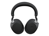 Jabra Evolve2 85 UC Stereo - Hodesett - full størrelse - Bluetooth - trådløs, kablet - aktiv støydemping - 3,5 mm jakk - lydisolerende - svart 28599-989-999