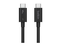 Belkin CONNECT - Thunderbolt-kabel - Thunderbolt 5 (hann) til Thunderbolt 5 (hann) - USB4 / Thunderbolt 3 / Thunderbolt 4 / Thunderbolt 5 / DisplayPort 2.1 - 1 m - 8K-støtte, USB Power Delivery (240 W), 4K 540Hz støtte INZ005HQ1MBK
