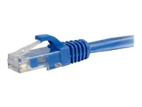 C2G Cat5e Booted Unshielded (UTP) Network Patch Cable - Koblingskabel - RJ-45 (hann) til RJ-45 (hann) - 30 cm - UTP - CAT 5e - formstøpt, uten hindringer, flertrådet - blå 83159