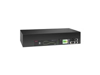 APC NetShelter - Automatisk overføringsbryter (kan monteres i rack) - AC 207-253 V - 7400 VA - enkeltfase - Ethernet 10/100/1000, USB - utgangskontakter: 18 - 2U - 2.44 m kabel - svart AP4424A