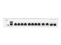 Cisco Business 350 Series 350-8T-E-2G - Switch - L3 - Styrt - 8 x 10/100/1000 + 2 x kombo for Gigabit Ethernet/Gigabit SFP - rackmonterbar CBS350-8T-E-2G-EU