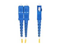 StarTech.com 50m (164ft) LC to SC (UPC) OS2 Single Mode Duplex Fiber Optic Cable, 9/125µm, Laser Optimized, 10G, Bend Insensitive, Low Insertion Loss - LSZH Fiber Patch Cord (SMLCSC-OS2-50M) - Koblingskabel - LC/UPC-enkeltmodus (hann) til SC/UPC-enkeltmodus (hann) - 50 m - 2 mm - fiberoptisk - dupleks - 9 / 125 micron - OS1/OS2 - halogenfri, passiv - gul SMLCSC-OS2-50M