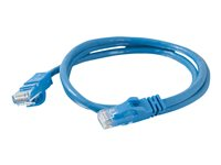 C2G Cat6 Booted Unshielded (UTP) Network Patch Cable - Koblingskabel - RJ-45 (hann) til RJ-45 (hann) - 5 m - UTP - CAT 6 - formstøpt, uten hindringer, flertrådet - blå 83390