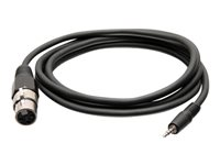 C2G 18in 3.5mm TRS 3 Position Balanced to XLR Cable - M/F - Hodetelefonkabel - ministereojakk hann til XLR3 hunn - 0.5 m - svart C2G41468