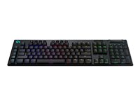 Logitech G915 LIGHTSPEED Wireless RGB Mechanical Gaming Keyboard - GL Tactile - Tastatur - bakgrunnsbelyst - trådløs - Bluetooth, 2.4 GHz - Nordisk - tastsvitsj: GL Tactile - svart 920-008907